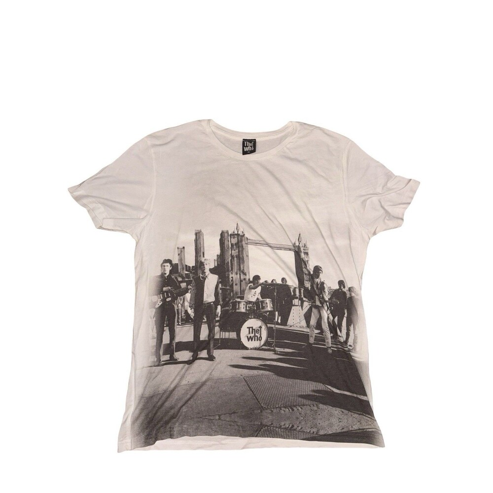The Who Band Graphic T Shirt White Classic Rock London Adult XL
